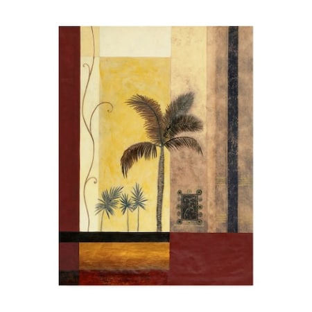 Pablo Esteban 'Palm Trees With Rectangles' Canvas Art,18x24